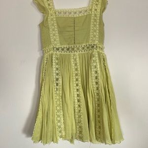 Free People Light Green Mini Dress